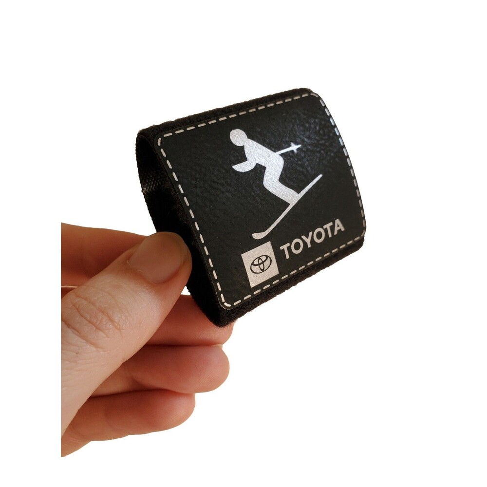 Toyota Ski Goggle Decoration Strap Black Downhill Resort Apres Logo Hook Loop